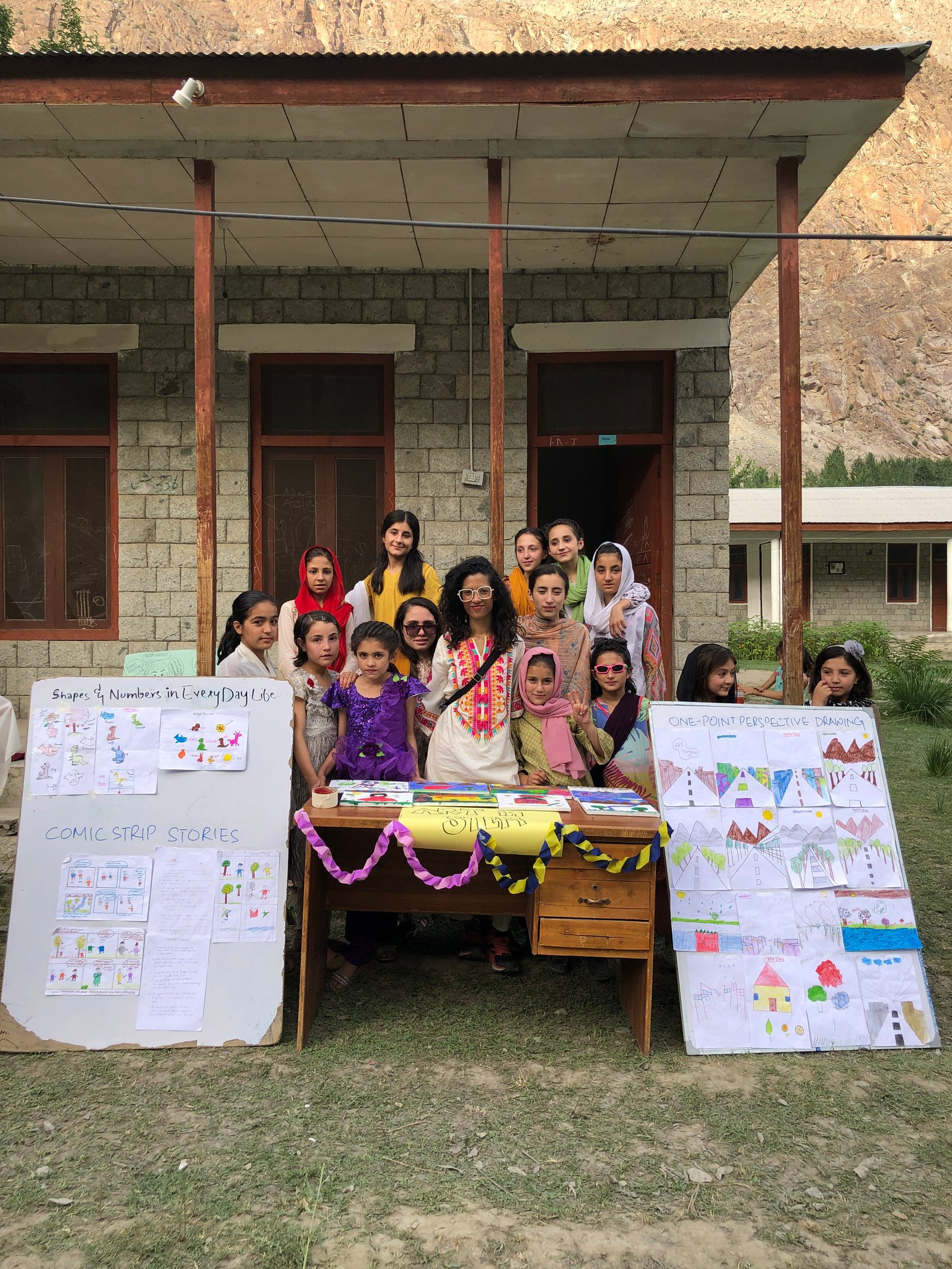 Saheli Fellows presenting classroom activities and drawings